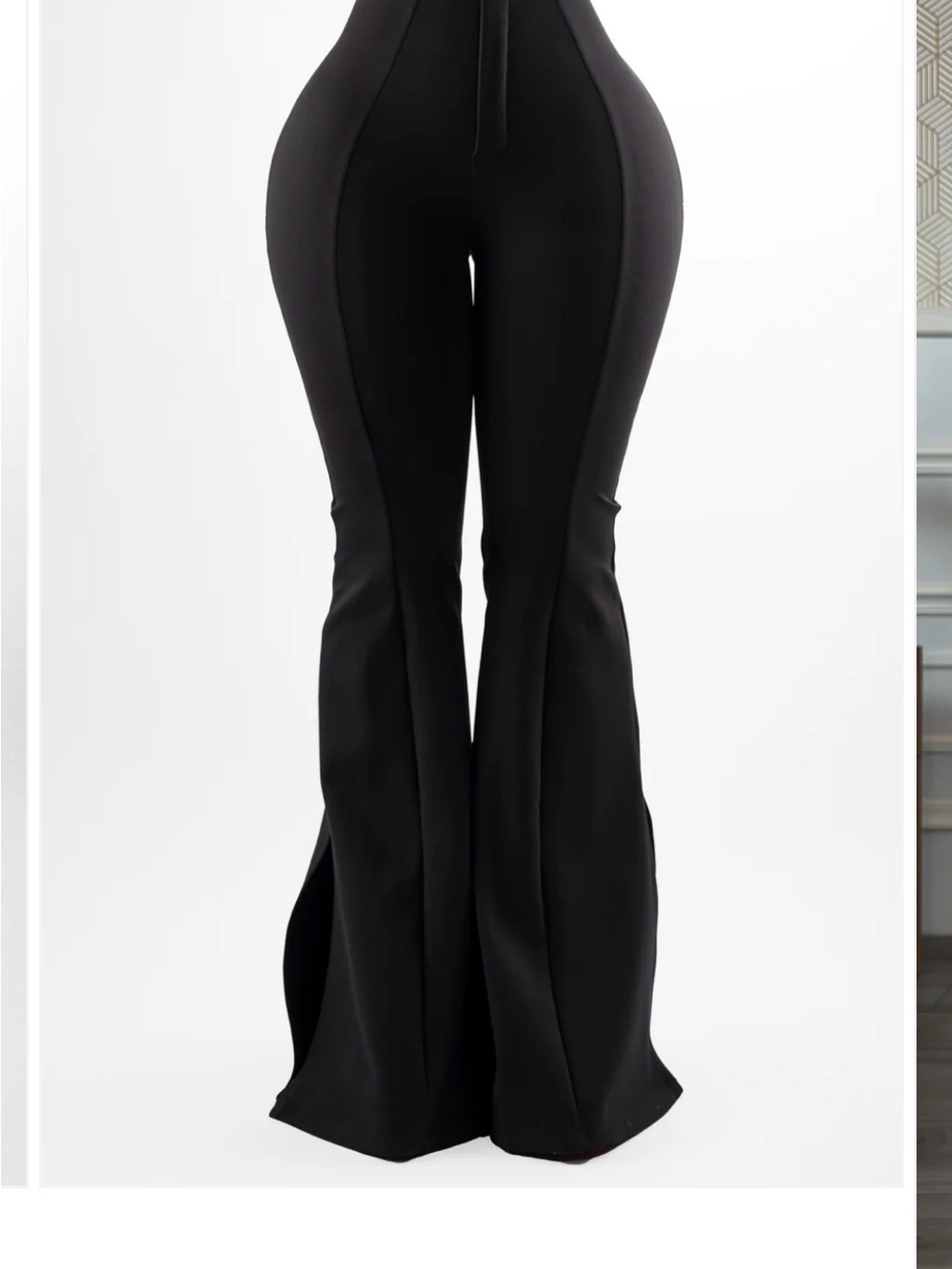 High-Waist Black Boot Cut Flare Pants